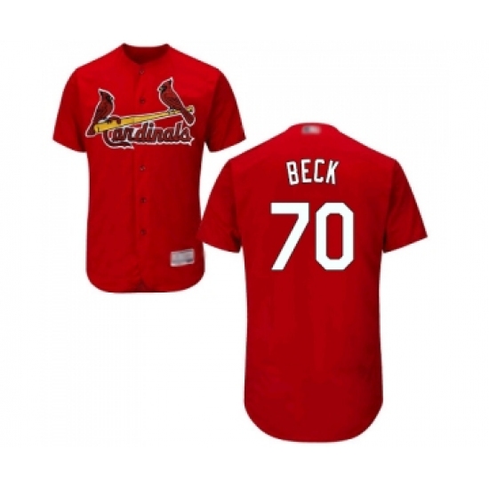 Men's St. Louis Cardinals 70 Chris Beck Red Alternate Flex Base Authentic Collection Baseball Jersey