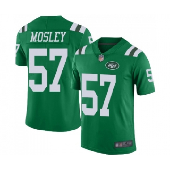Men's New York Jets 57 C.J. Mosley Elite Green Rush Vapor Untouchable Football Jersey