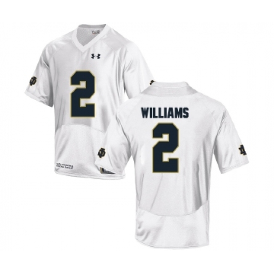 Notre Dame Fighting Irish 2 Dexter Williams White College Football Jersey