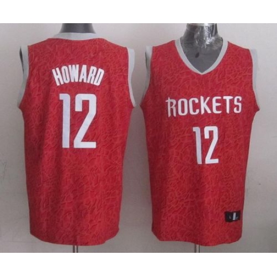 Rockets 12 Dwight Howard Red Crazy Light Stitched NBA Jersey