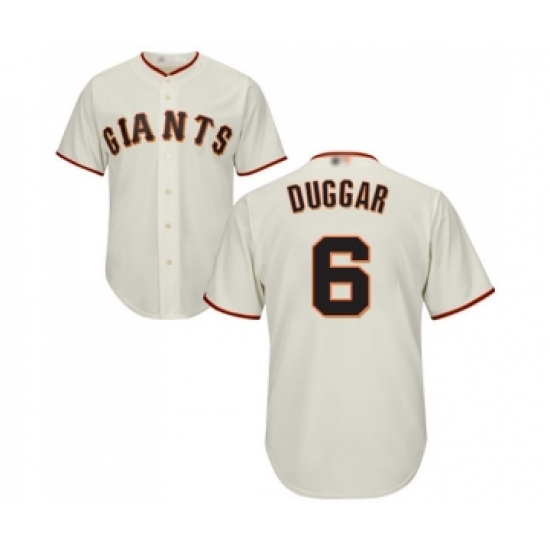 Youth San Francisco Giants 6 Steven Duggar Replica Cream Home Cool Base Baseball Jersey