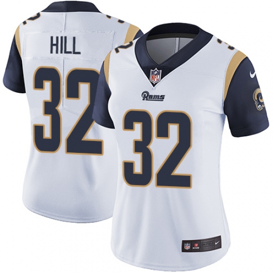 Women's Nike Los Angeles Rams 32 Troy Hill White Vapor Untouchable Limited Player NFL Jersey
