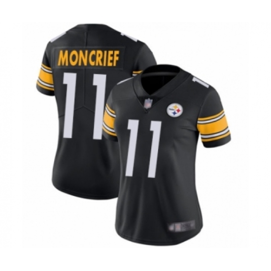 Women's Pittsburgh Steelers 11 Donte Moncrief Black Team Color Vapor Untouchable Limited Player Football Jersey