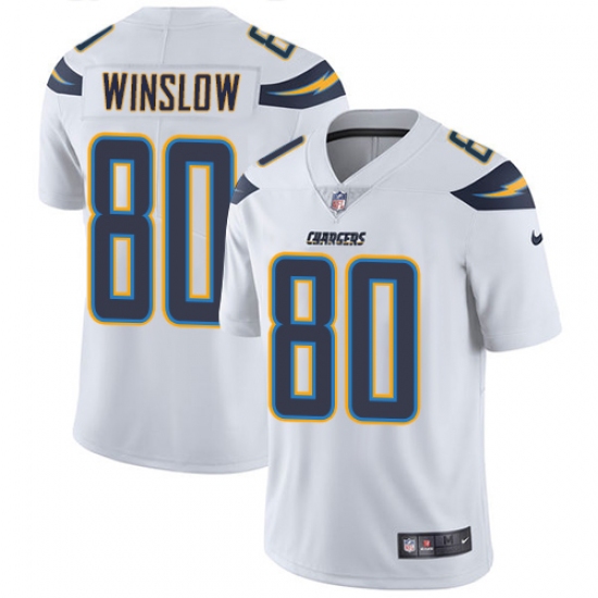 Youth Nike Los Angeles Chargers 80 Kellen Winslow White Vapor Untouchable Limited Player NFL Jersey
