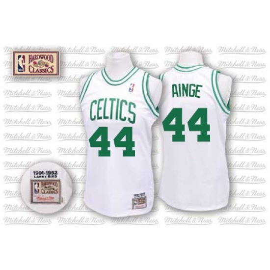 Men's Mitchell and Ness Boston Celtics 44 Danny Ainge Swingman White Throwback NBA Jersey
