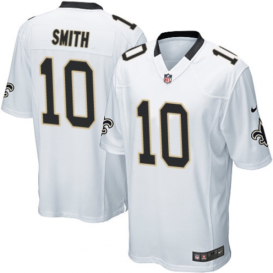 Men's Nike New Orleans Saints 10 Tre'Quan Smith Game White NFL Jersey
