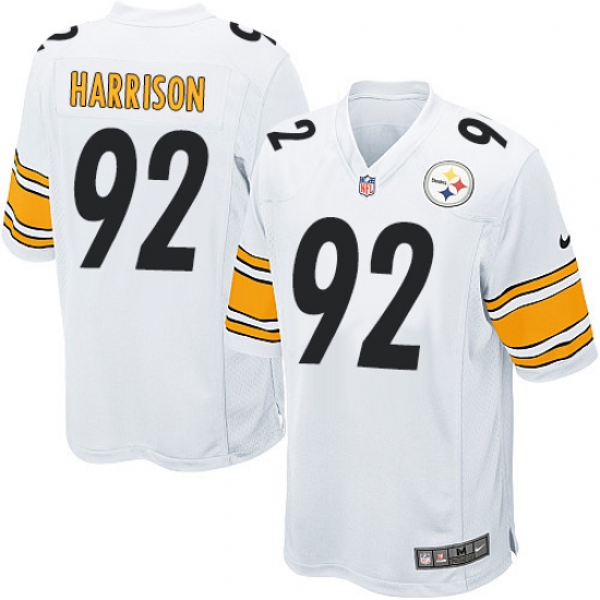 Men's Nike Pittsburgh Steelers 92 James Harrison Game White NFL Jersey