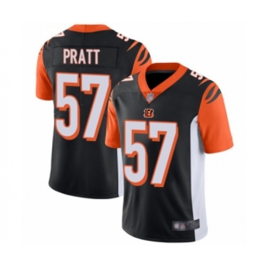 Men's Cincinnati Bengals 57 Germaine Pratt Black Team Color Vapor Untouchable Limited Player Football Jersey