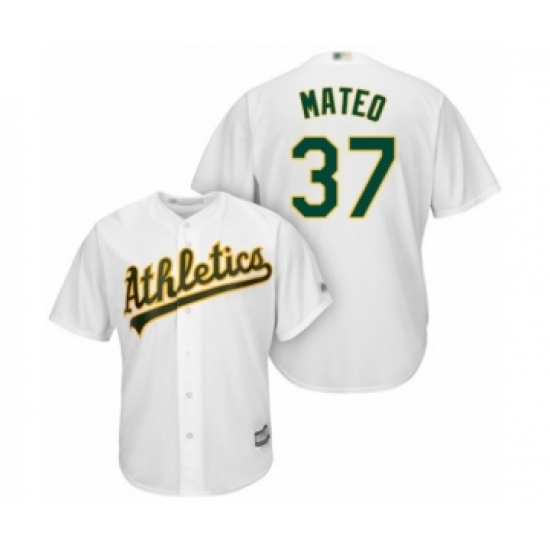 Youth Oakland Athletics 37 Jorge Mateo Authentic White Home Cool Base Baseball Player Jersey