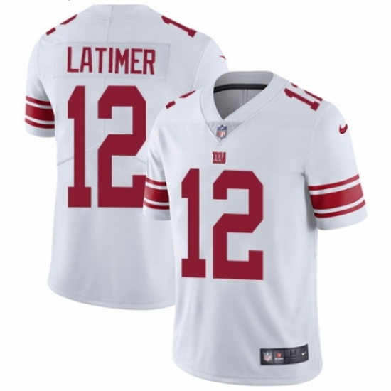 Youth Nike New York Giants 12 Cody Latimer White Vapor Untouchable Limited Player NFL Jersey