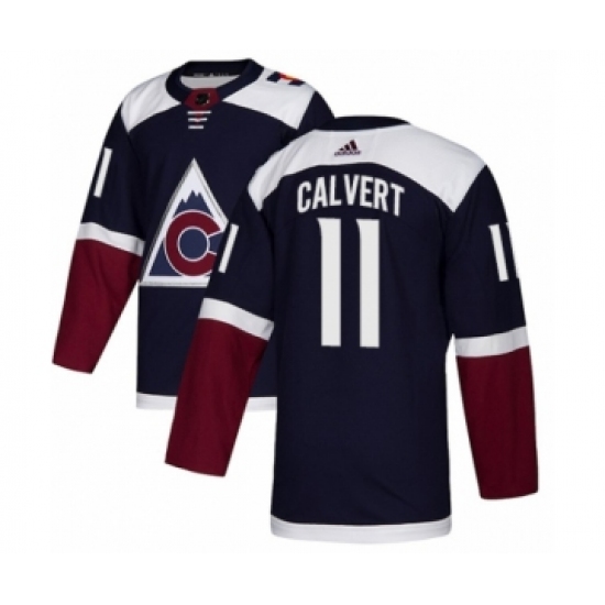 Men's Adidas Colorado Avalanche 11 Matt Calvert Premier Navy Blue Alternate NHL Jersey
