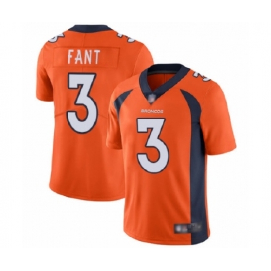 Men's Denver Broncos 3 Drew Lock Orange Team Color Vapor Untouchable Limited Player Football Jersey