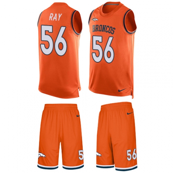 Men's Nike Denver Broncos 56 Shane Ray Limited Orange Tank Top Suit NFL Jersey