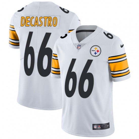 Men's Nike Pittsburgh Steelers 66 David DeCastro White Vapor Untouchable Limited Player NFL Jersey