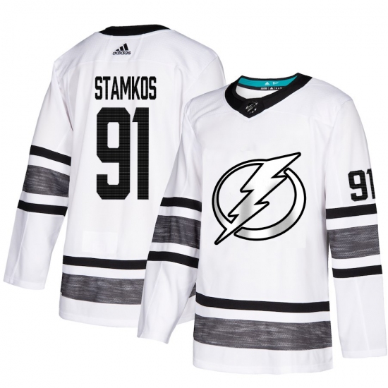 Men's Adidas Tampa Bay Lightning 91 Steven Stamkos White 2019 All-Star Game Parley Authentic Stitched NHL Jersey