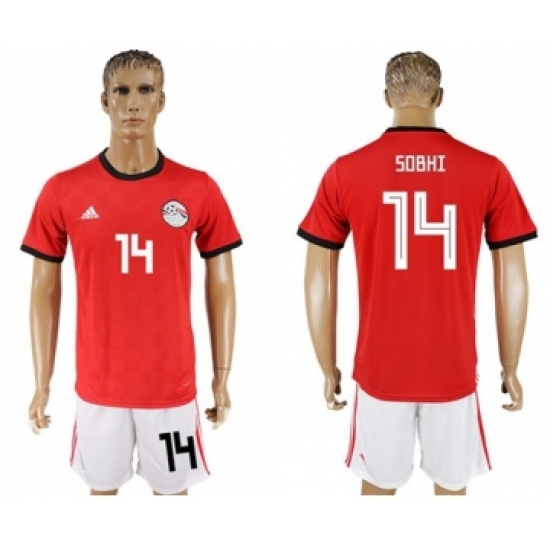 Egypt 14 Sobhi Red Home Soccer Country Jersey