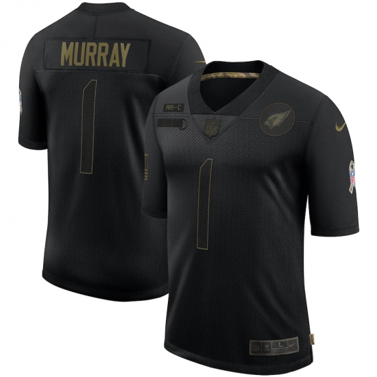 Men's Arizona Cardinals 1 Kyler Murray Black Nike 2020 Salute To Service Limited Jersey