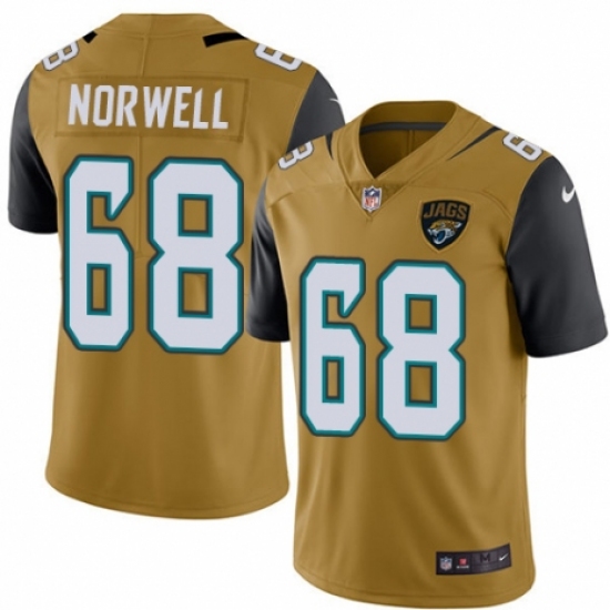 Youth Nike Jacksonville Jaguars 68 Andrew Norwell Limited Gold Rush Vapor Untouchable NFL Jersey