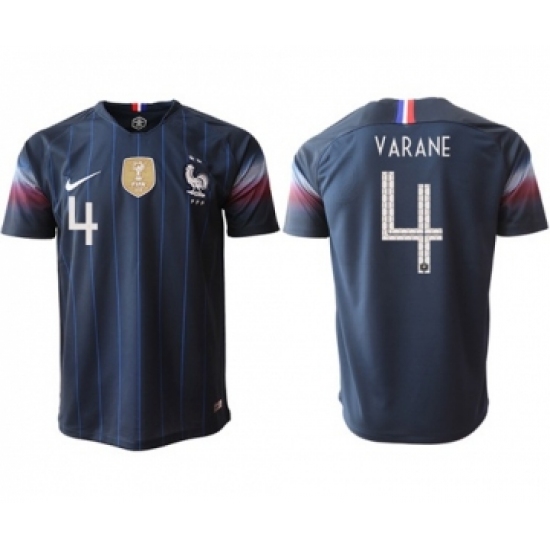 France 4 Varane Home Thai Version Soccer Country Jersey