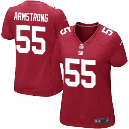 Women's Nike New York Giants 55 Ray-Ray Armstrong Game Red Alternate NFL Jersey
