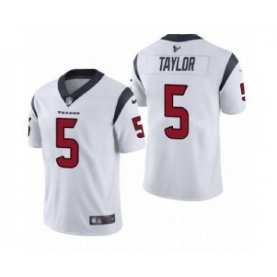 Men's Houston Texans 5 Tyrod Taylor White Vapor Untouchable Limited Stitched Jersey