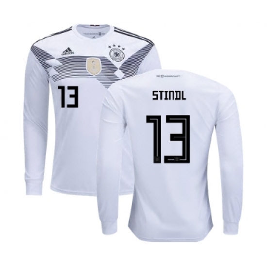 Germany 13 Stindl Home Long Sleeves Kid Soccer Country Jersey