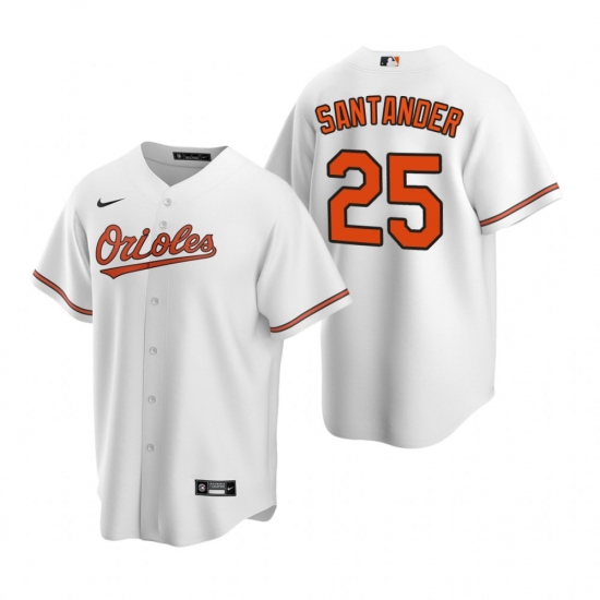 Men's Nike Baltimore Orioles 25 Anthony Santander White Home Stitched Baseball Jersey