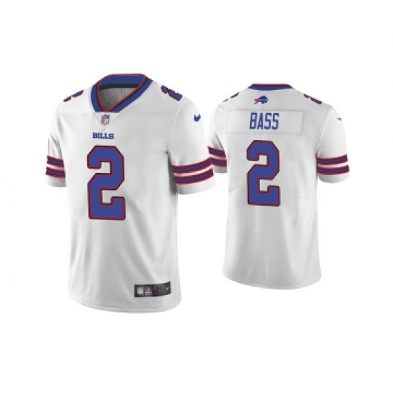 Men's Buffalo Bills 2 Tyler Bass White Vapor Untouchable Limited Stitched Jersey