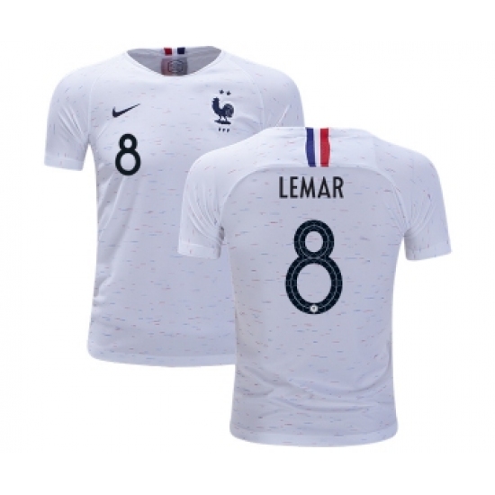 France 8 Lemar Away Kid Soccer Country Jersey
