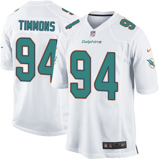 Men's Nike Miami Dolphins 94 Lawrence Timmons Game White NFL Jersey