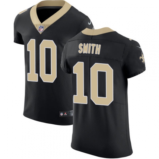 Men's Nike New Orleans Saints 10 Tre'Quan Smith Black Team Color Vapor Untouchable Elite Player NFL Jersey