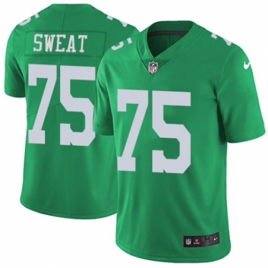 Youth Nike Philadelphia Eagles 75 Josh Sweat Limited Green Rush Vapor Untouchable NFL Jersey