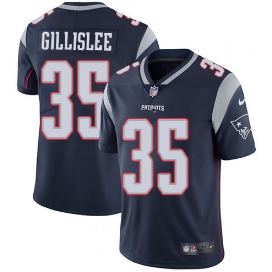 Men's Nike New England Patriots 35 Mike Gillislee Navy Blue Team Color Vapor Untouchable Limited Player NFL Jersey