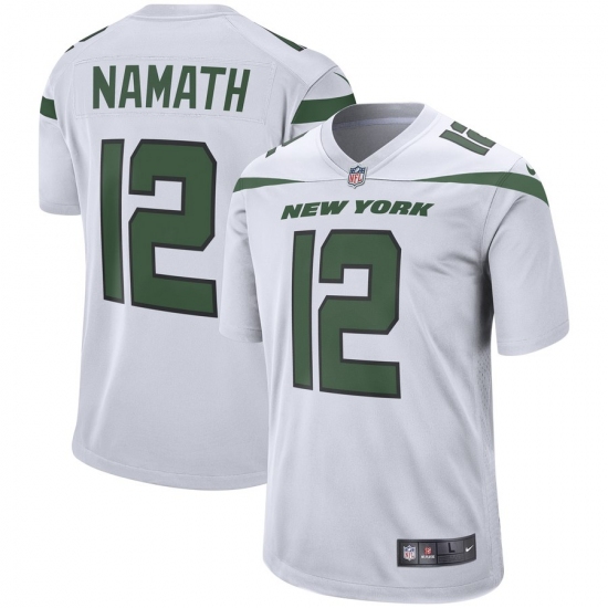 Men'sNew York Jets12 Joe Namath Nike Retired Player Game Jersey - White