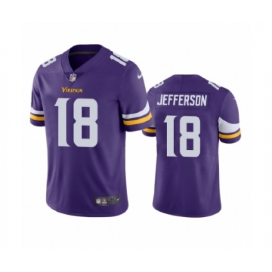 Minnesota Vikings 18 Justin Jefferson Purple 2020 NFL Draft Vapor Limited Jersey