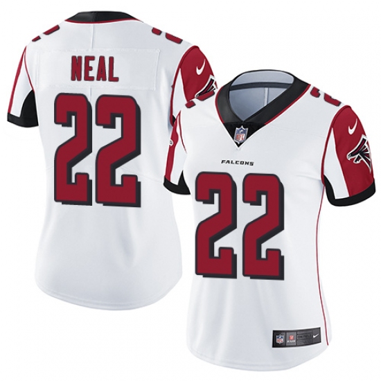 Women's Nike Atlanta Falcons 22 Keanu Neal White Vapor Untouchable Limited Player NFL Jersey
