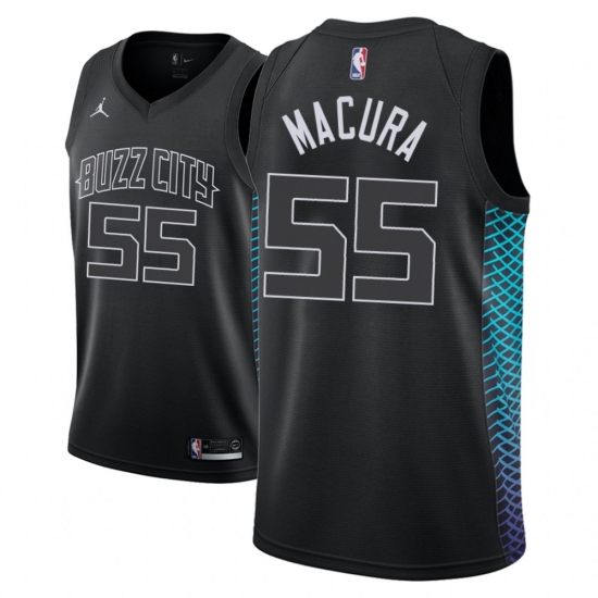 Men NBA 2018-19 Charlotte Hornets 55 JPMacura City Edition Black Jersey