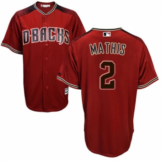 Men's Majestic Arizona Diamondbacks 2 Jeff Mathis Replica Red/Brick Alternate Cool Base MLB Jersey