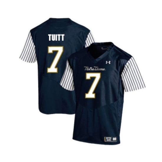 Notre Dame Fighting Irish 7 Stephon Tuitt Navy College Football Jersey