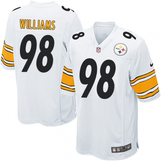 Men's Nike Pittsburgh Steelers 98 Vince Williams Game White NFL Jersey