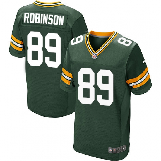 Men's Nike Green Bay Packers 89 Dave Robinson Elite Green Team Color NFL Jersey