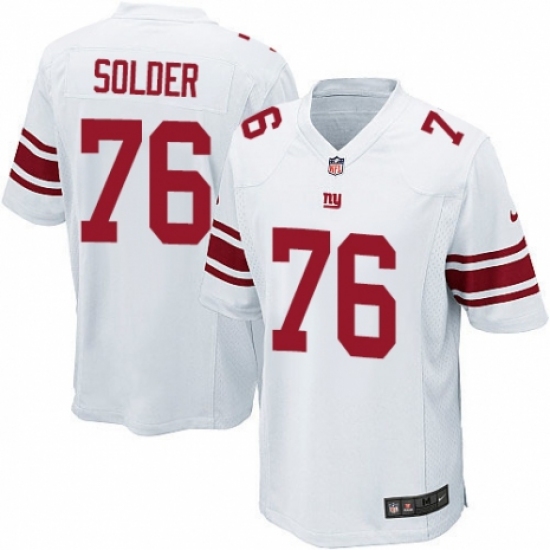 Men's Nike New York Giants 76 Nate Solder Game White NFL Jersey