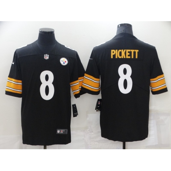 Men's Pittsburgh Steelers 8 Kenny Pickett Nike Black Draft First Round Pick Limited Jersey