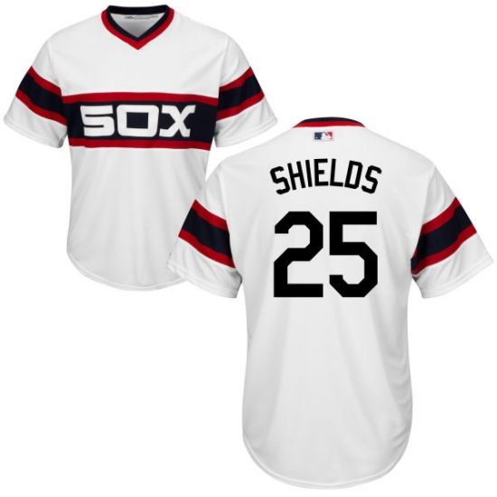 Men's Majestic Chicago White Sox 33 James Shields Replica White 2013 Alternate Home Cool Base MLB Jersey
