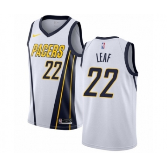 Women's Nike Indiana Pacers 22 T. J. Leaf White Swingman Jersey - Earned Edition