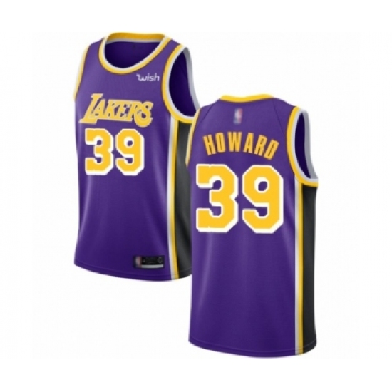Men's Los Angeles Lakers 39 Dwight Howard Authentic Purple Basketball Jersey - Statement Edition