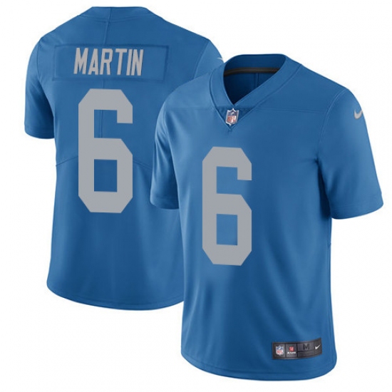 Youth Nike Detroit Lions 6 Sam Martin Limited Blue Alternate Vapor Untouchable NFL Jersey