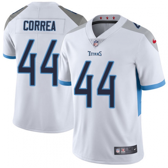 Men Nike Tennessee Titans 44 Kamalei Correa White Vapor Untouchable Limited Player NFL Jersey