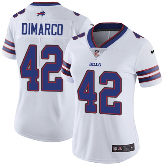 Women's Nike Buffalo Bills 42 Patrick DiMarco White Vapor Untouchable Limited Player NFL Jersey