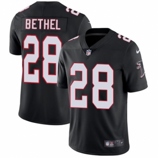 Youth Nike Atlanta Falcons 28 Justin Bethel Black Alternate Vapor Untouchable Limited Player NFL Jersey